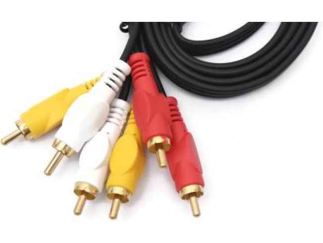 Buy 3 RCA DVD/DTH/LED TV Audio and Video Imported cable connector