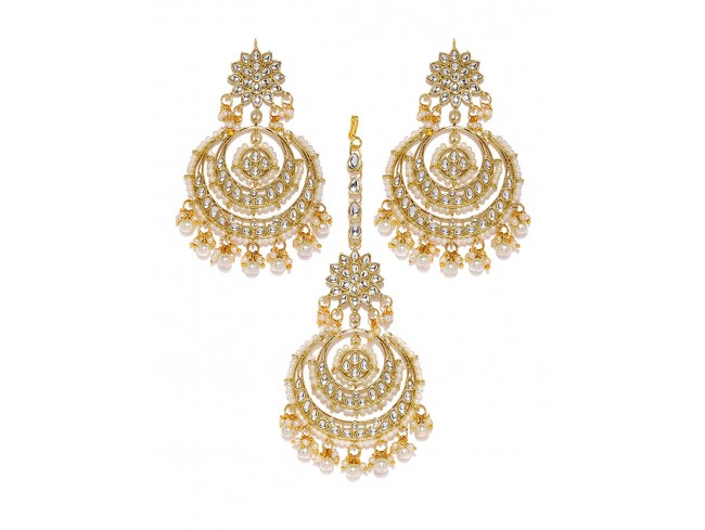 Buy Silver Toned Earrings for Women by ZAVERI PEARLS Online | Ajio.com